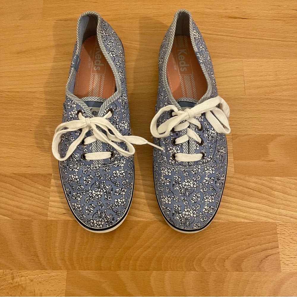 Keds | Light Blue Floral Sneakers